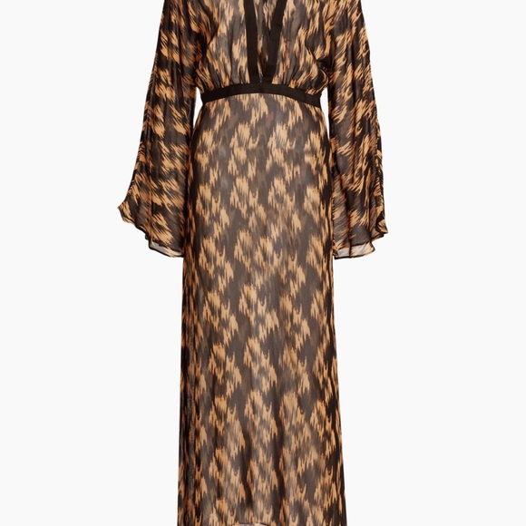 SOLD OUT Malibu Black and Brown Maxi Dress - Picture 3 of 3